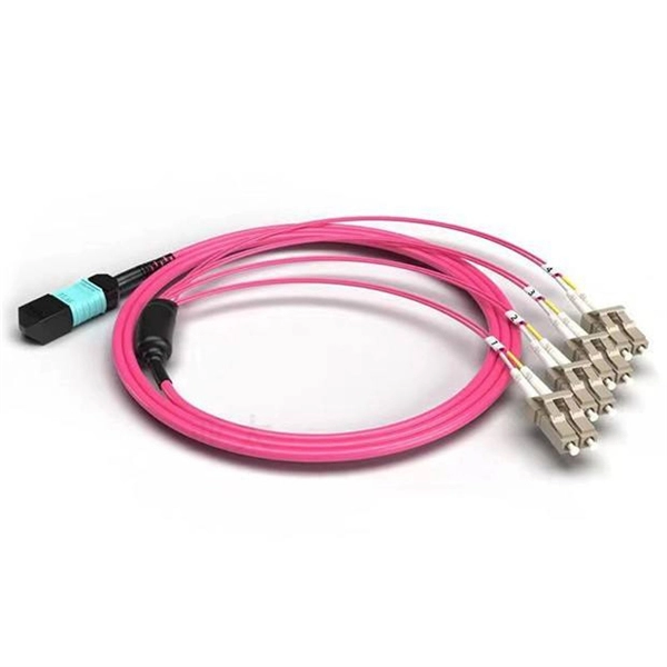 How many meters of fiber optic cable to the building